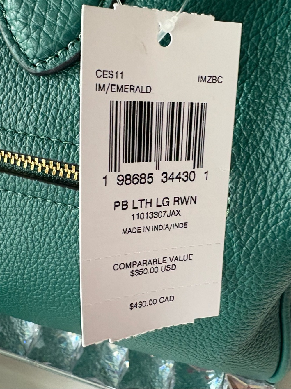 ❌SOLD❌🍀Coach Emerald Green Large Rowan CES11🍀 - Picture 7 of 9